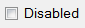 6. Disabled checkbox