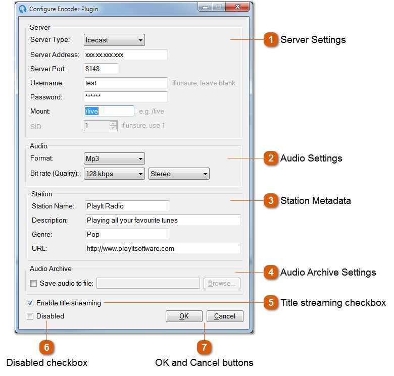 Encoder Configuration