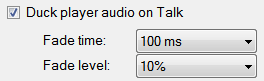 4. Duck player audio on Talk