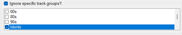 3. Ignore specific track groups