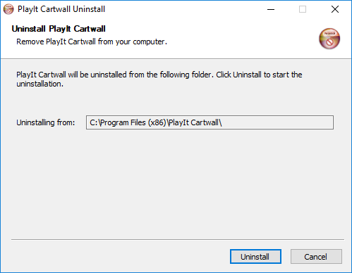 Uninstall dialog