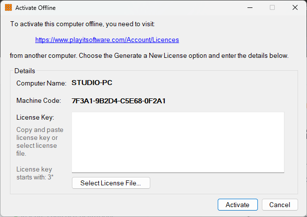 Activate Offline