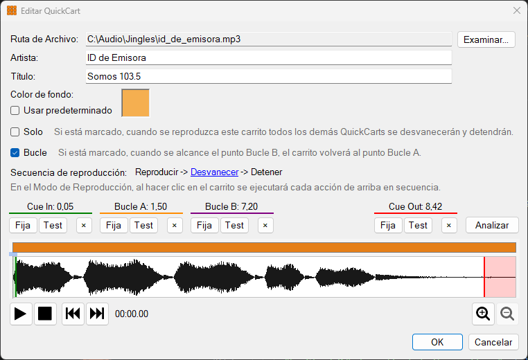Ventana Editar QuickCart