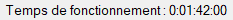Temps de fonctionnement