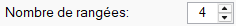 Nombre de rangées