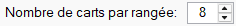 Nombre de carts par rangée