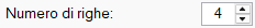 Numero di righe di QuickCart