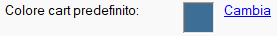 Colore predefinito del QuickCart