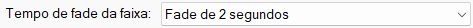 Tempo de fade da faixa