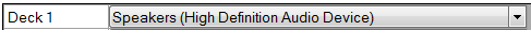2. Deck audio device assignment