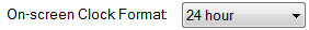 3. On-screen Clock Format