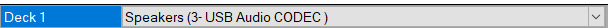 2. Deck audio device assignment