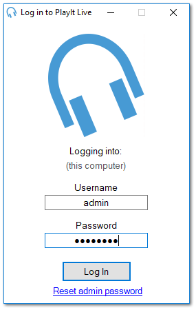 Log in to PlayIt Live