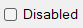 8. Disabled checkbox