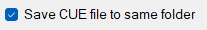 5. Save CUE file to same folder