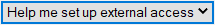 Help me set up external access button