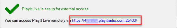External access confirmation with remote URL