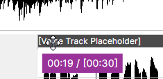 Dragging voice track position