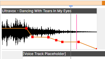 Volume envelope with control points