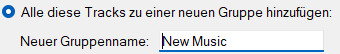 Zu neuer Gruppe hinzufügen
