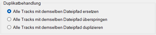 Duplikatbehandlung