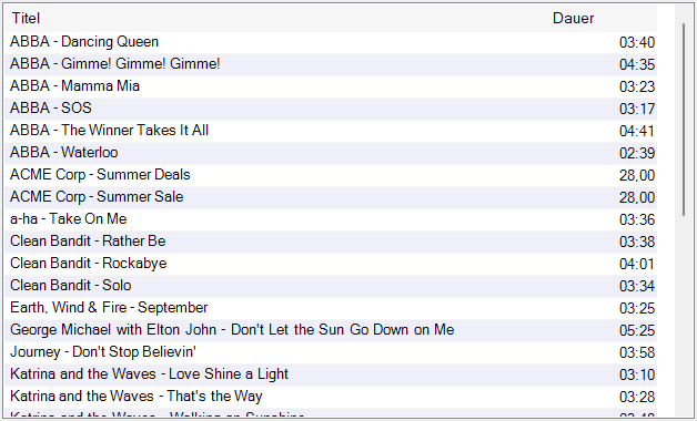 Trackliste