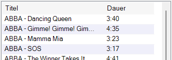 Track-Liste