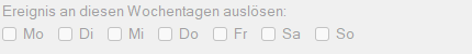 Zusätzliche Tage (wöchentlich)