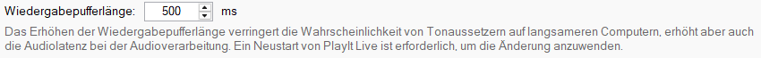 Wiedergabepufferlänge