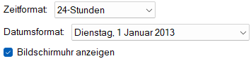 Zeit- und Datumsanzeige