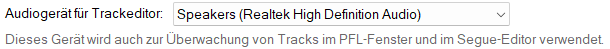 Audiogerät für Trackeditor