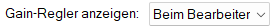 Gain-Regler anzeigen