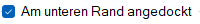 Am unteren Rand angedockt