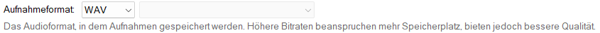 Aufnahmeformat