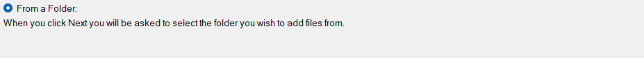 From a Folder