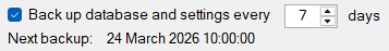 Scheduled backups