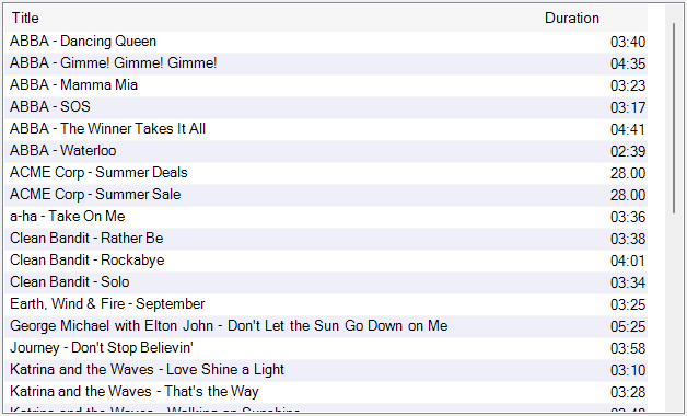 Track list