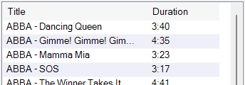Track List