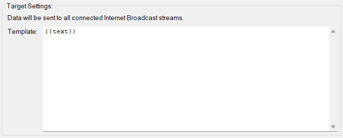Internet Broadcast target settings