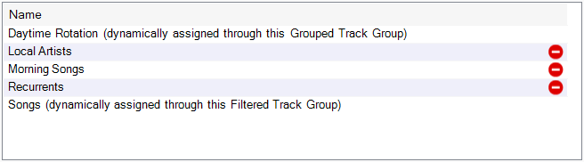 Track Group List