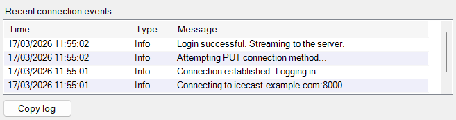 Recent Connection Events