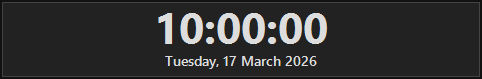 Onscreen clock