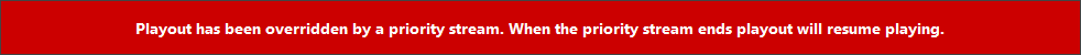 Priority stream override message