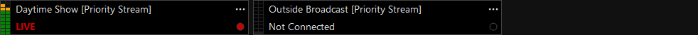 Priority stream panel