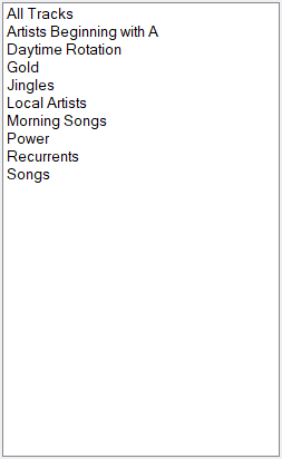 Track Group List