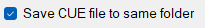 Save CUE File