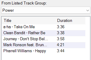 From Listed Track Group