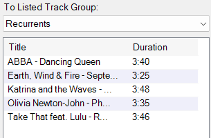 To Listed Track Group
