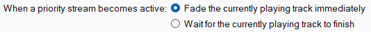 When a priority stream becomes active