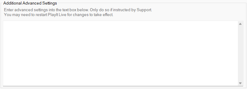 Additional Advanced Settings